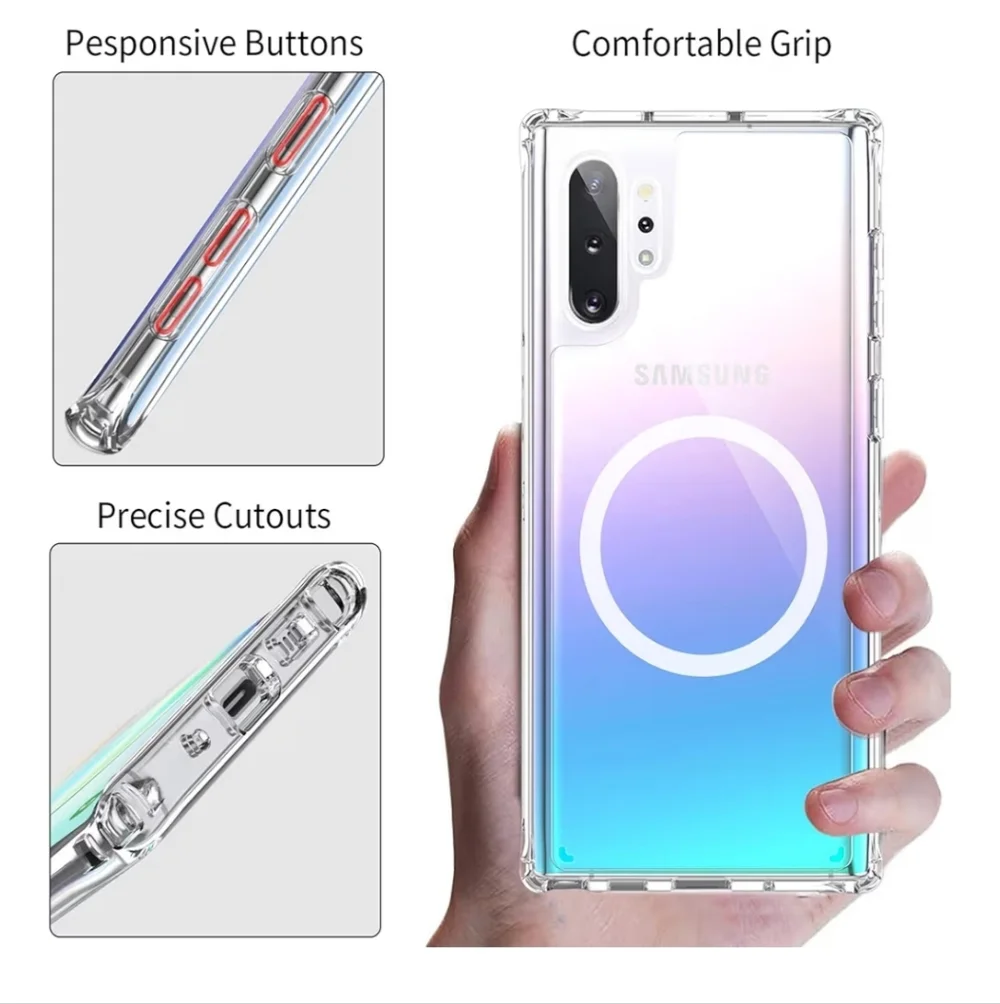 Samsung Galaxy Note 10 Plus Clear Case - Clear with MagSafe
